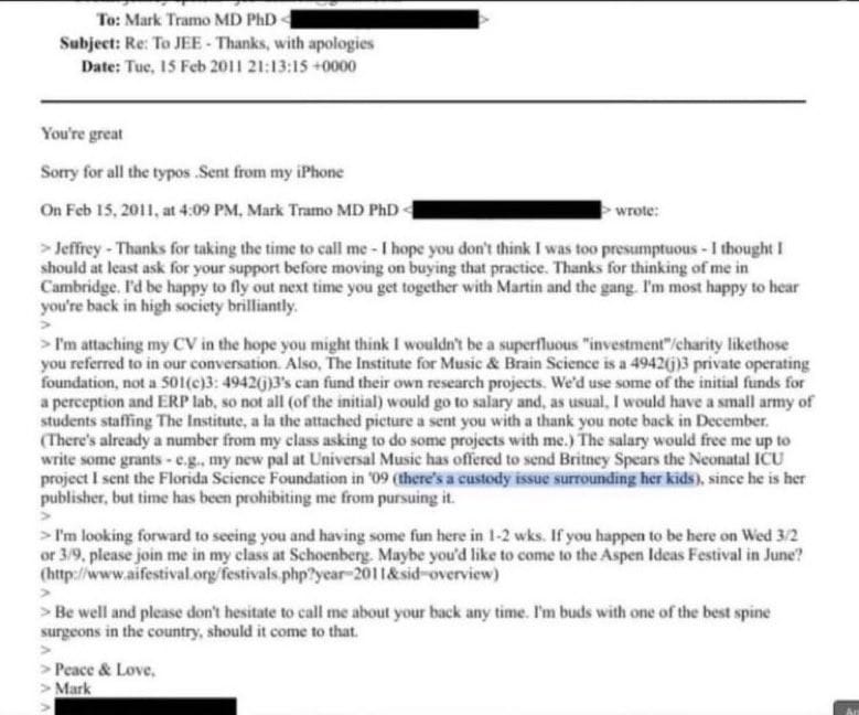 Britney Spears Klonlandı İddisıyla Paylaşılan epstein Belgesi