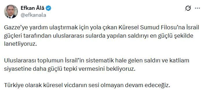 ANKARA, – AK Parti Genel Başkan Vekili Efkan Ala, “Uluslararası