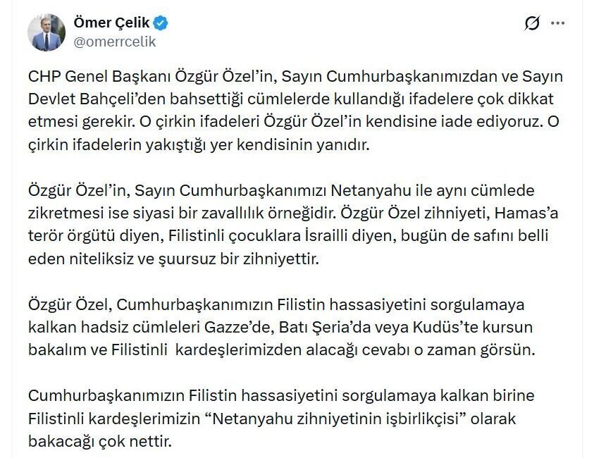 ANKARA, – AK Parti Genel Başkan Yardımcısı ve Parti Sözcüsü