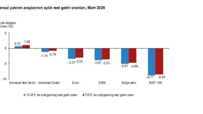 ANKARA, – TÜRKİYE İstatistik Kurumu (TÜİK), mart ayında aylık en
