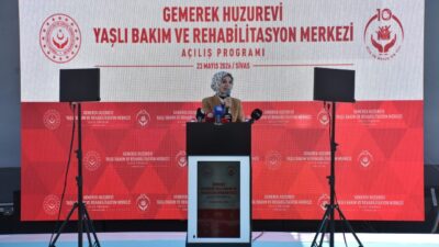 GEMEREK’TE HUZUREVİ AÇILIŞINA KATILDI Aile ve Sosyal Hizmetler Bakanı Mahinur