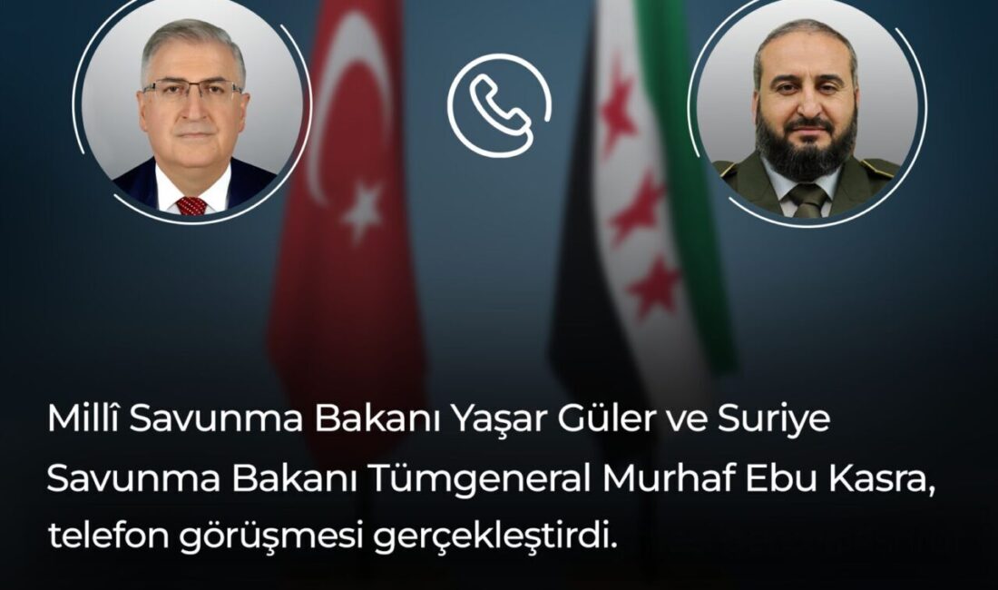 ANKARA, – MİLLİ Savunma Bakanı Yaşar Güler, Suriye Savunma Bakanı