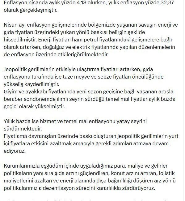 ANKARA, – CUMHURBAŞKANI Yardımcısı Cevdet Yılmaz, “Kurumlarımızla eş güdüm içinde