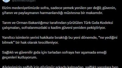 ANKARA, – CUMHURBAŞKANI Recep Tayyip Erdoğan’ın eşi Emine Erdoğan, Tarım