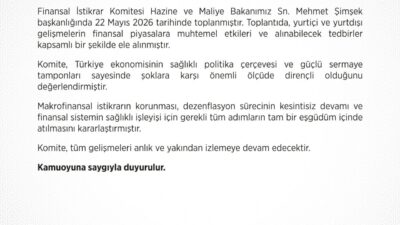 ANKARA, – HAZİNE ve Maliye Bakanlığı, Bakan Mehmet Şimşek başkanlığında