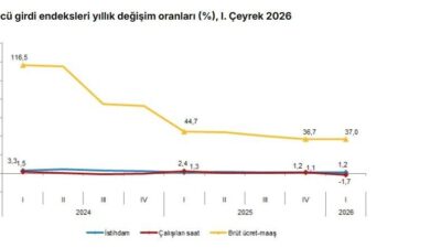 ANKARA, – TÜRKİYE İstatistik Kurumu (TÜİK), 2026 yılı 1’inci çeyreğinde