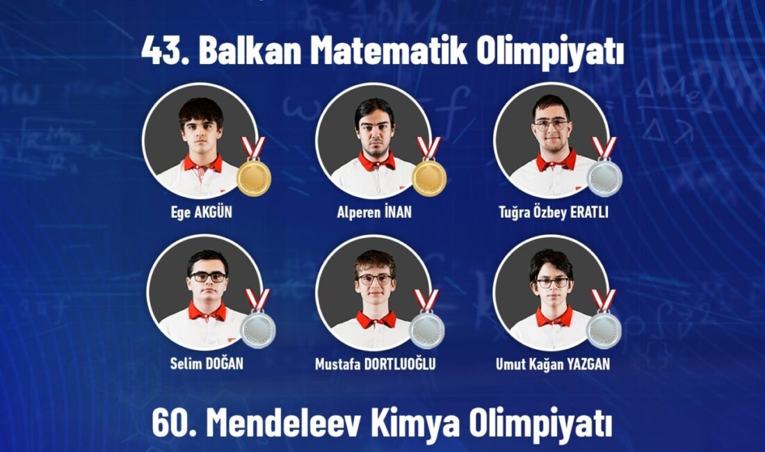 Uluslararası Bilim Olimpiyatları’nda Türk genlerinden büyük başarı: 4 altın, 8 gümüş ve 1 bronz madalya ANKARA, – SANAYİ ve Teknoloji Bakanı Mehmet Fatih Kacır, TÜBİTAK