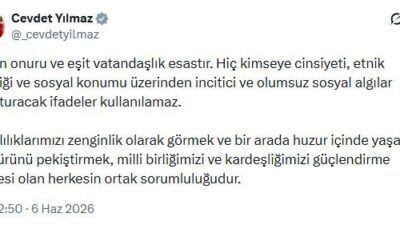 ANKARA, – CUMHURBAŞKANI Yardımcısı Cevdet Yılmaz, “İnsan onuru ve eşit