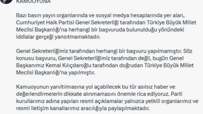 ANKARA, – CHP Genel Sekreteri Rıfat Turuntay Nalbantoğlu, “CHP Genel