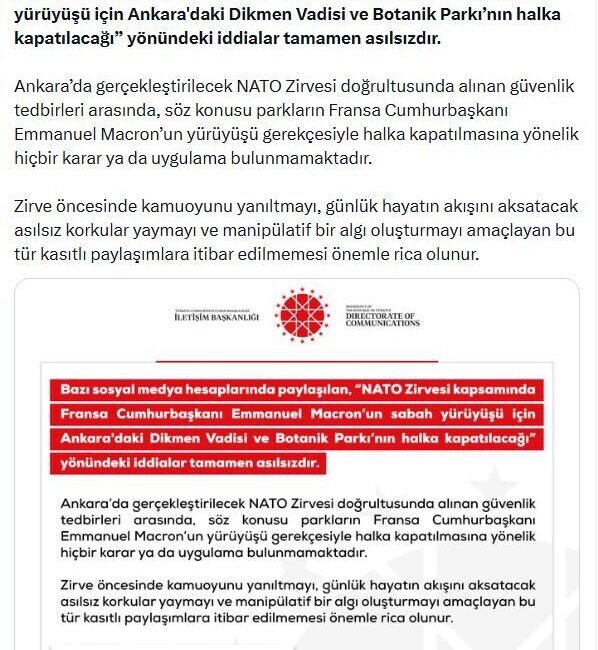 ANKARA, – İLETİŞİM Başkanlığı Dezenformasyonla Mücadele Merkezi (DMM), NATO Zirvesi