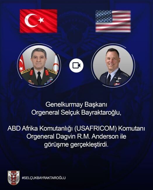 ANKARA, – GENELKURMAY Başkanı Orgeneral Selçuk Bayraktaroğlu, ABD Afrika Komutanlığı