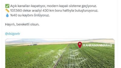 ANKARA, – TARIM ve Orman Bakanı İbrahim Yumaklı, Kahramanmaraş’a yapılan