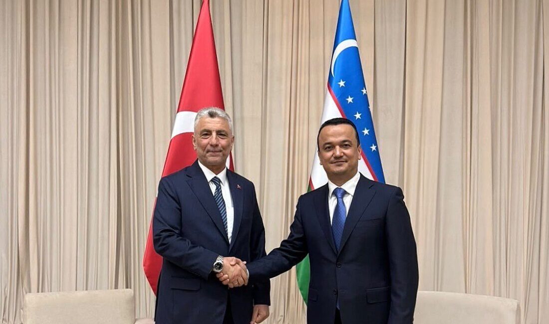 Ticaret Bakanı Bolat, Özbekistan’da (2) BOLAT MEVKİDAŞI KUDRATOV İLE BİR ARAYA GELDİ Ticaret Bakanı Ömer