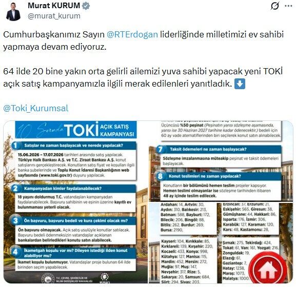 ANKARA, – ÇEVRE, Şehircilik ve İklim Değişikliği Bakanı Murat Kurum,